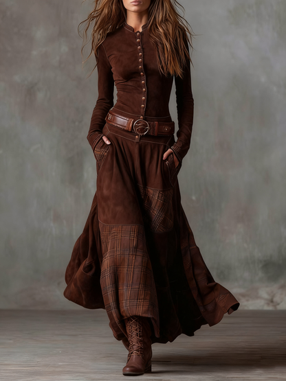 Helena | Patchwork Maxi Dress