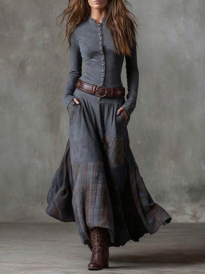 Robe Maxi en Suède Izabella™ + Ceinture Gratuite