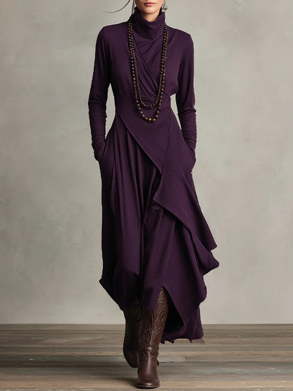 Violetta™ | Warstwowa kopertowa sukienka maxi