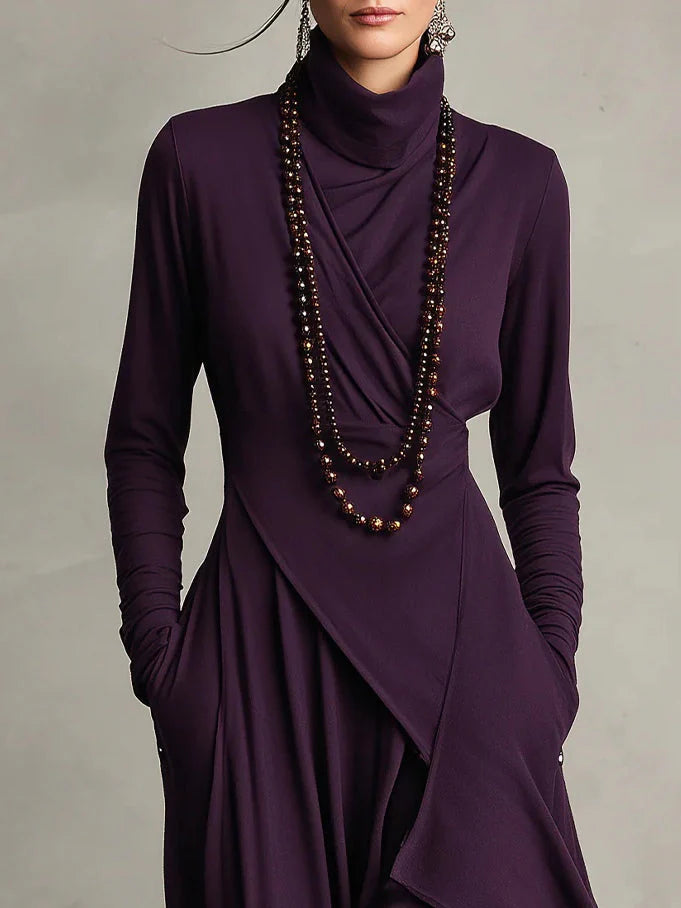 Violetta™ | Warstwowa kopertowa sukienka maxi