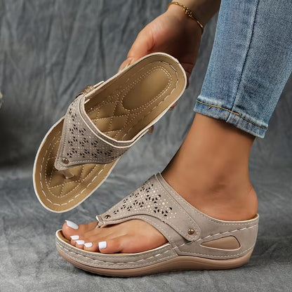 Arielle | Sandales de soutien à talon compensé