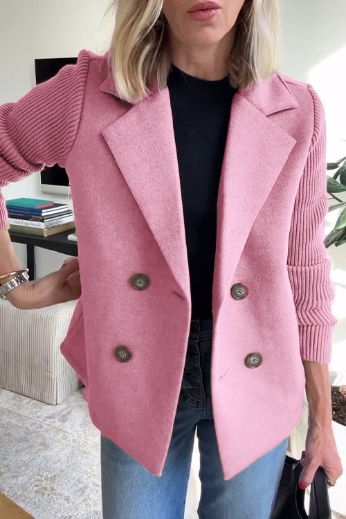 Selvyn™ | Elegant Knit-Sleeve Jacket