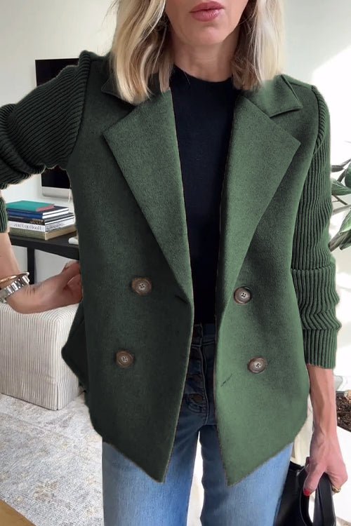 Selvyn™ | Elegant Knit-Sleeve Jacket