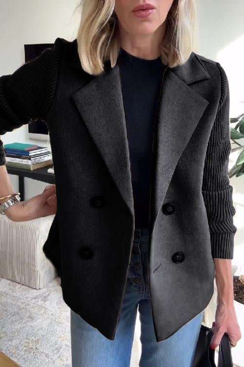 Selvyn™ | Elegant Knit-Sleeve Jacket