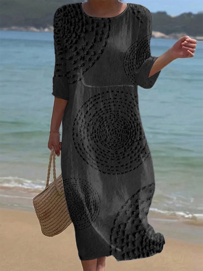 Robe décontractée femme brodée.