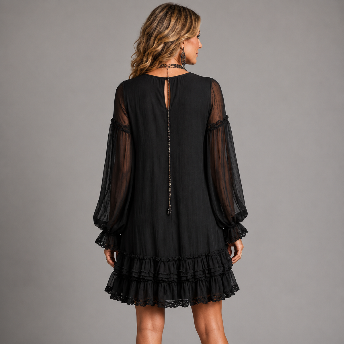 Elara™ | Elegant Ruffle Mini Dress