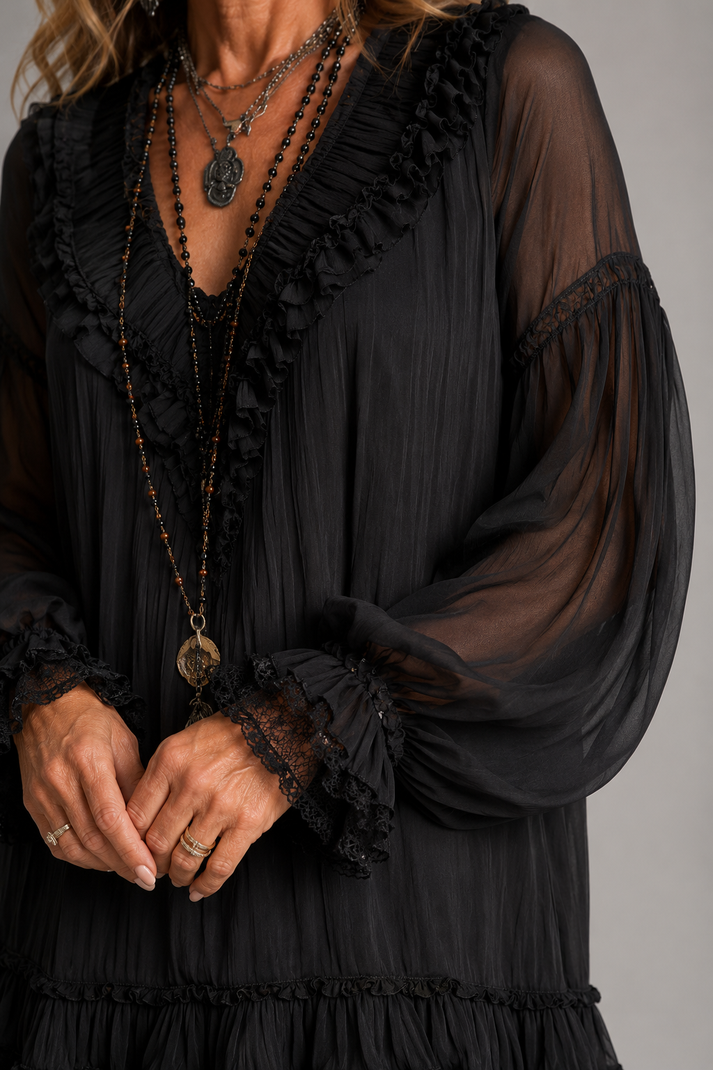Elara™ | Elegant Ruffle Mini Dress