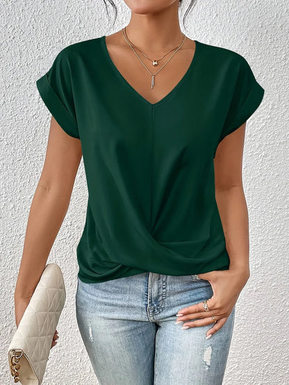 Glyvella™ | Relaxed Fit V-Neck Casual Top