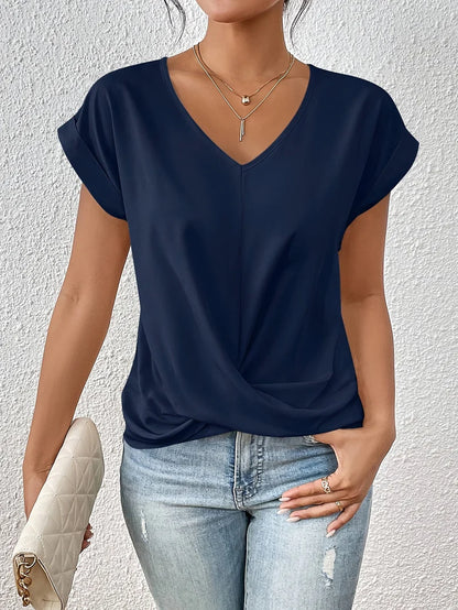 Glyvella™ | Relaxed Fit V-Neck Casual Top