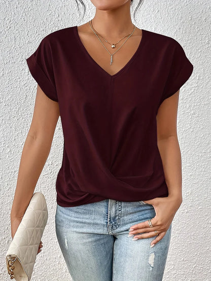 Glyvella™ | Relaxed Fit V-Neck Casual Top