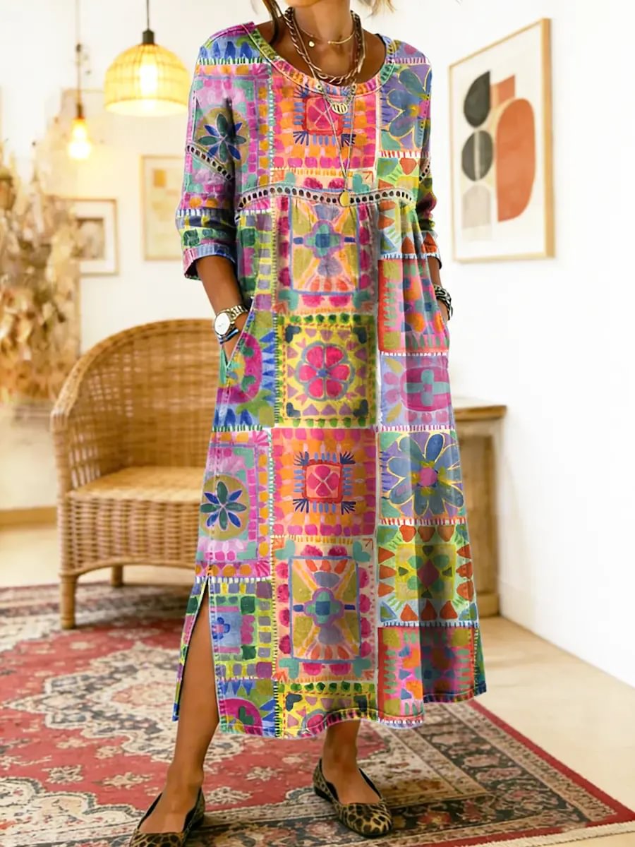 Pilar | Robe à Imprimé Ethnique