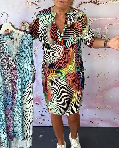 Sonia | Vestido Colorido con Escote en V