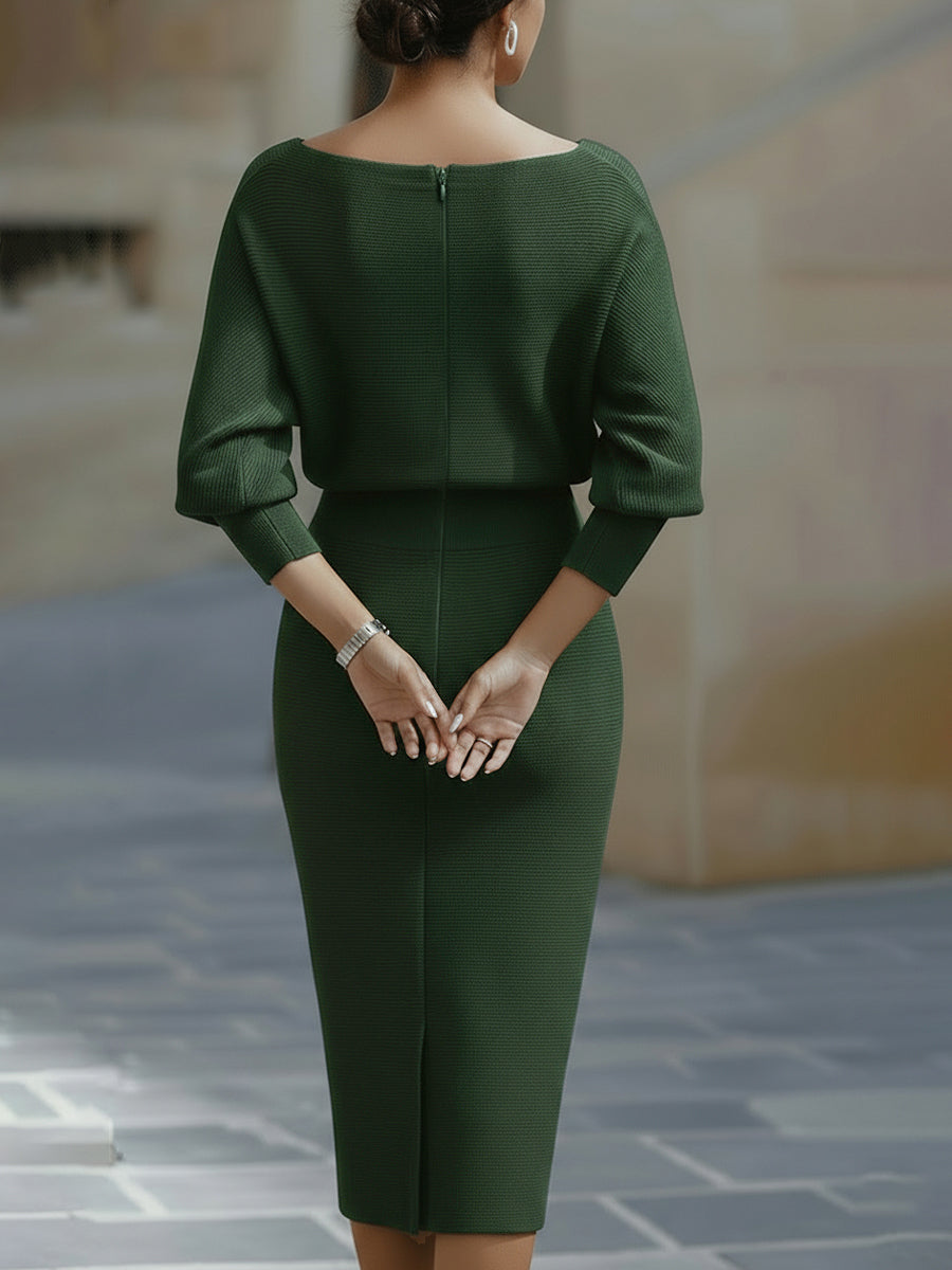 Winnie™ | Robe minimaliste manches drapées