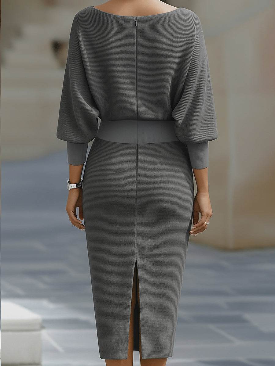 Winnie™ | Robe minimaliste manches drapées