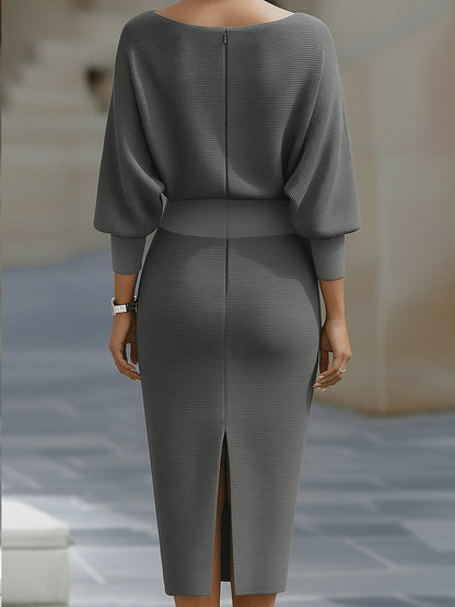 Winnie™ | Robe minimaliste manches drapées