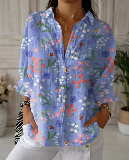 Jessie™ | Blouse Boutonnée Imprimée Élégante