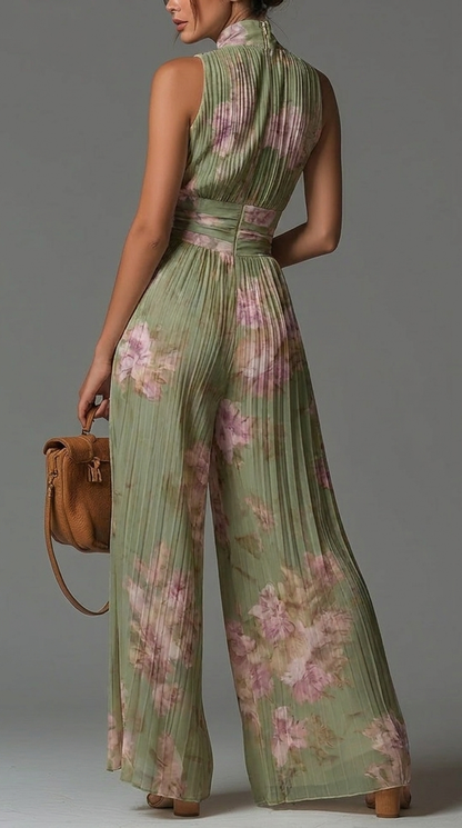 Combinaison Zsófia - Combinaison en chiffon fleurie plissé