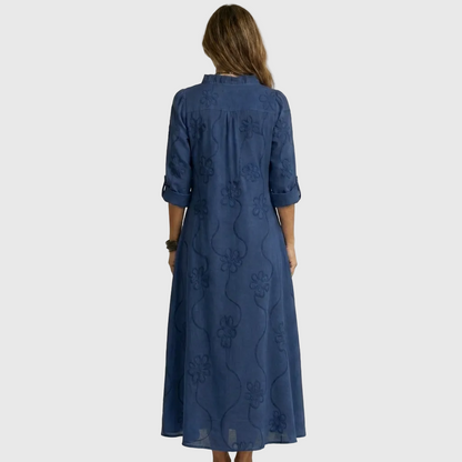 Alina | Robe maxi à motif floral tonal