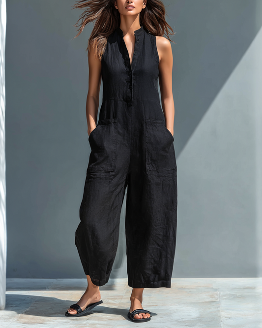 Sofia™ | Linen Long Jumpsuit