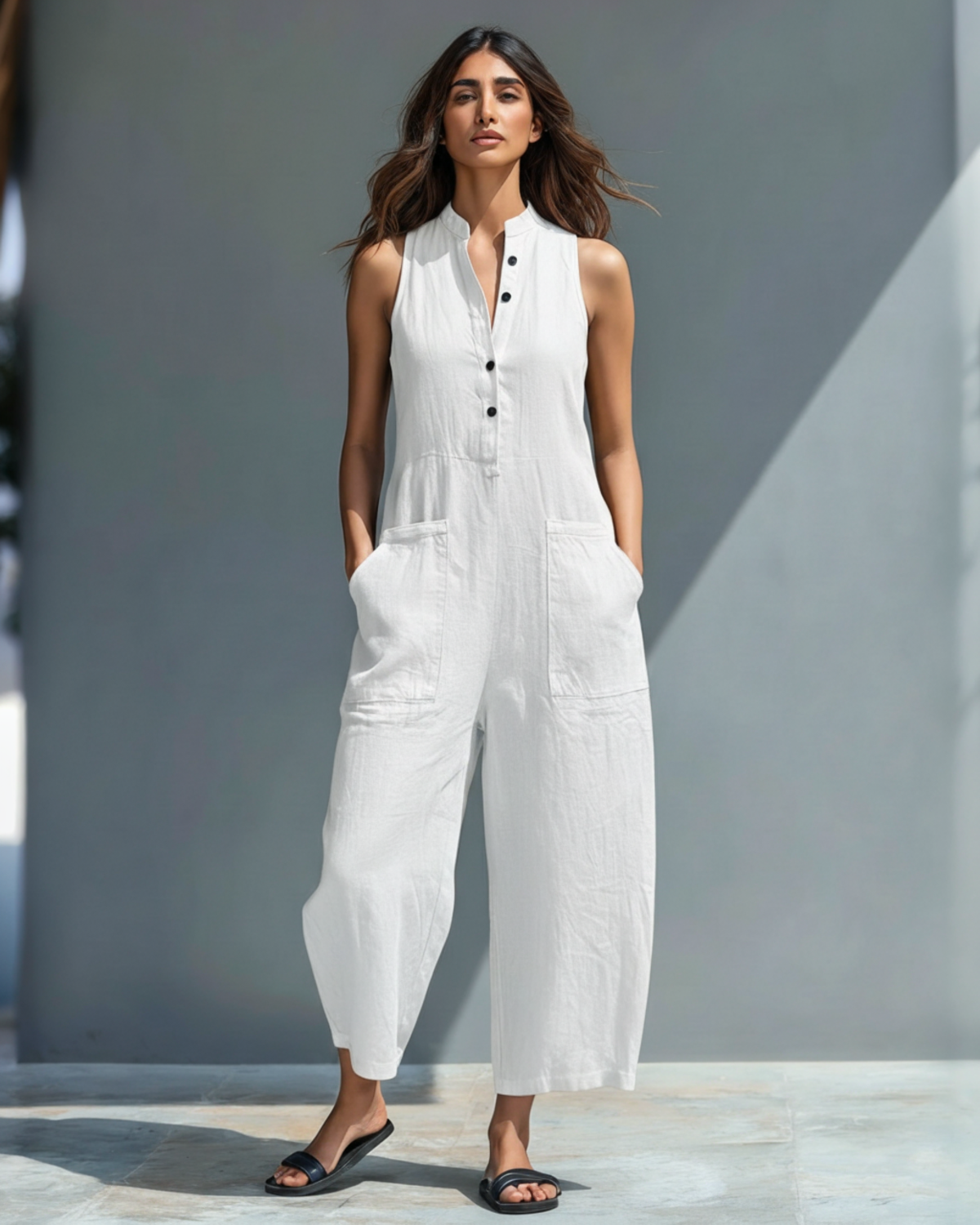 Sofia™ | Linen Long Jumpsuit