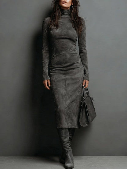 Victoria | Turtleneck Midi Dress