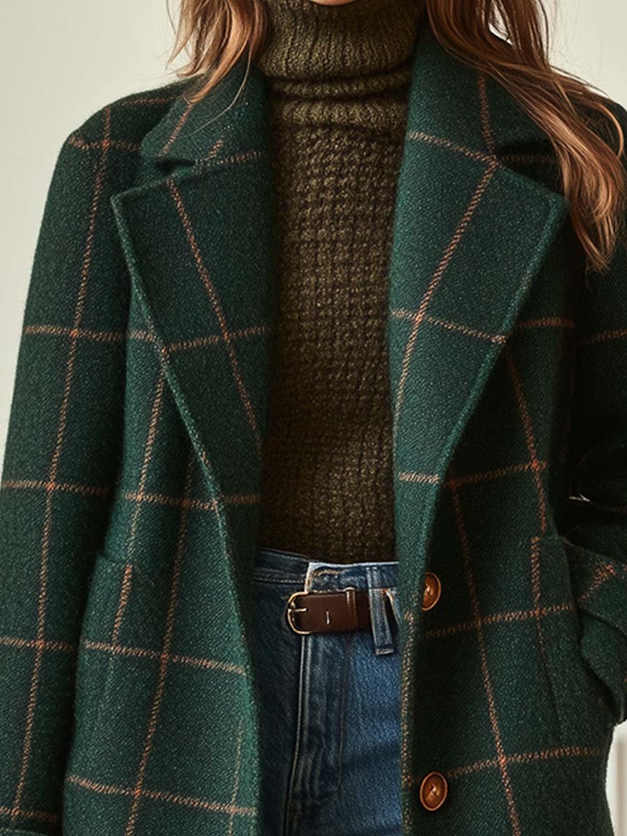 Catherine | Classic Plaid Winter Coat