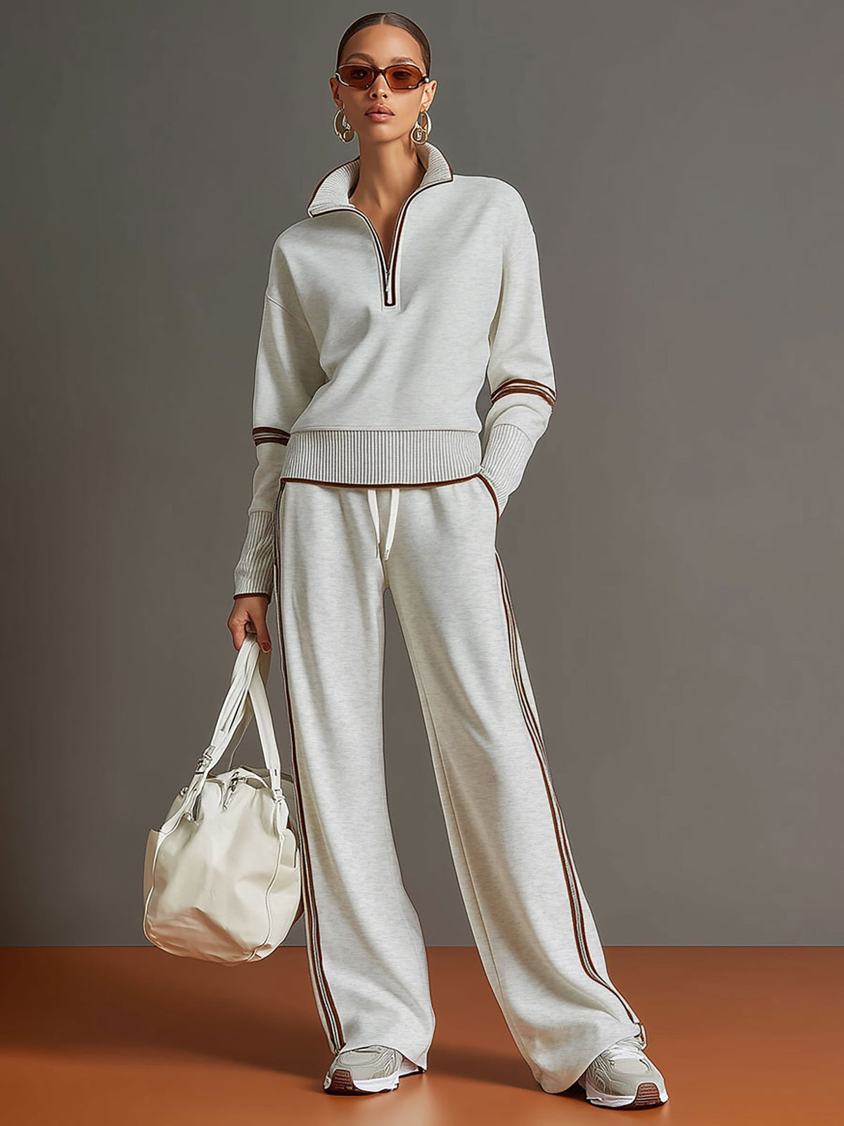 Marietta – Chemisier et pantalon à jambes larges