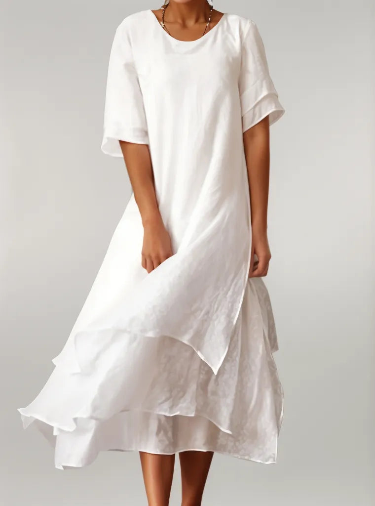 Caelissa™ | Comfort Fit Flowing Midi Dress