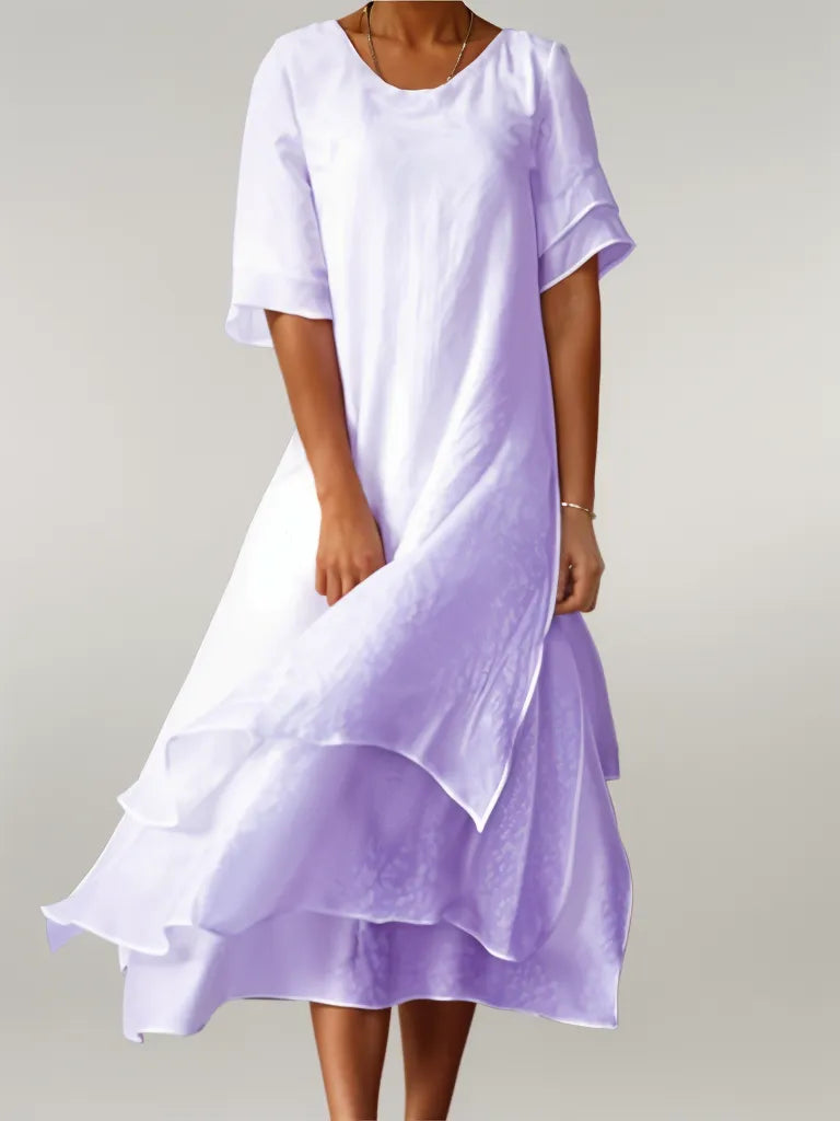 Caelissa™ | Comfort Fit Flowing Midi Dress