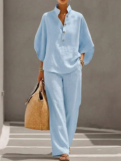 Maribel™ | Ensemble avec manches chauve-souris et pantalon large