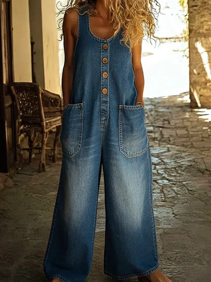 Yara™ | Relaxed Ease Denim Jumpsuit