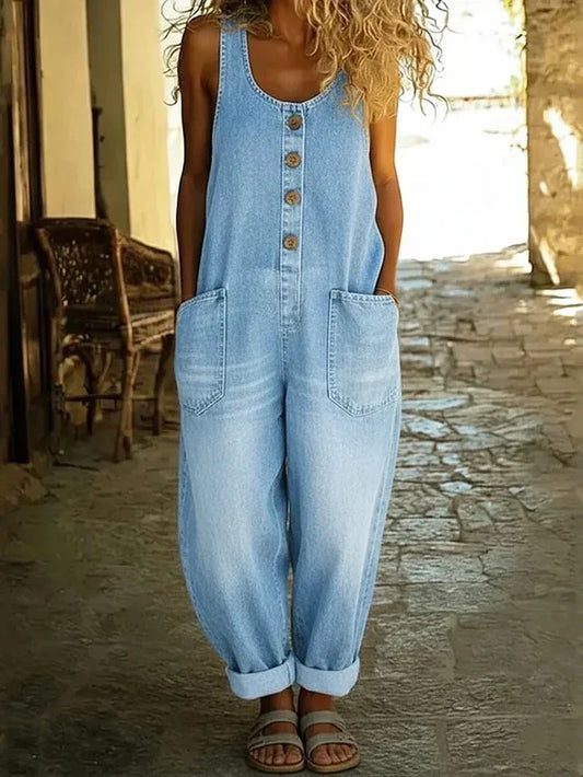 Yara™ | Relaxed Ease Denim Jumpsuit
