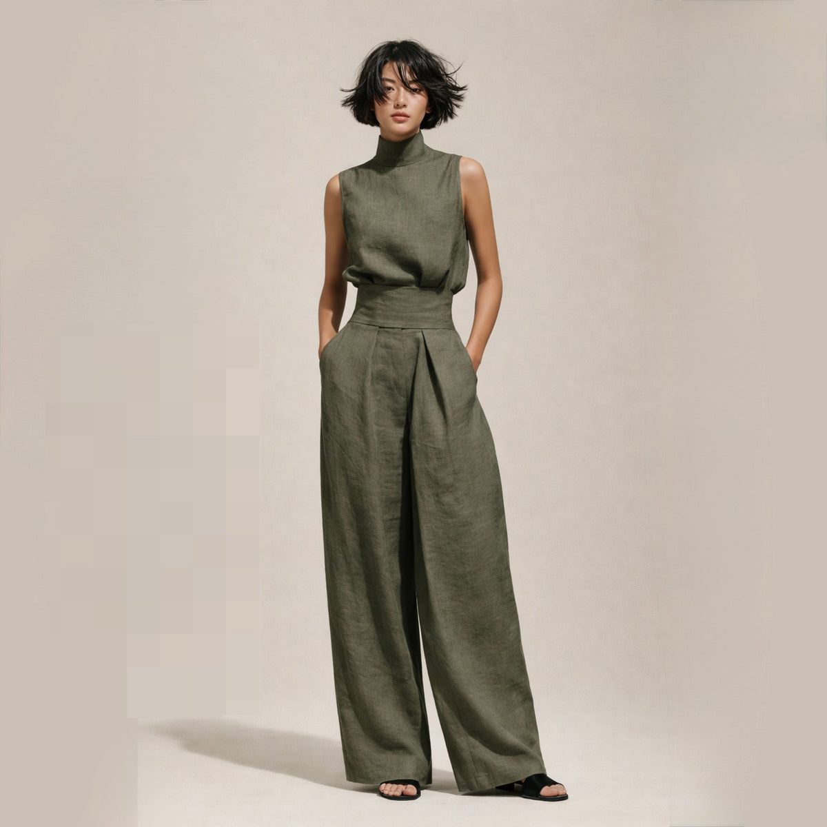 Elisa | Combinaison élégante à taille haute