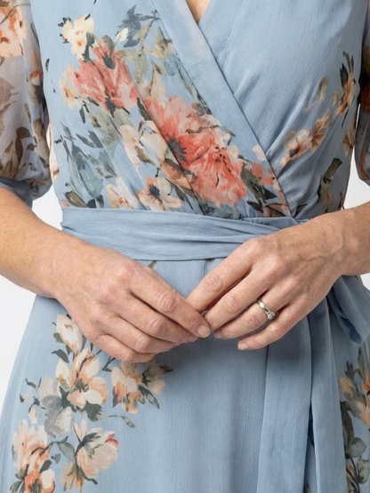 Elowen | Robe Maxi V Enveloppante Florale